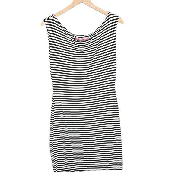 Nation LTD Tank Dress Striped Sleeveless Black/White Size Medium - Picture 1 of 4